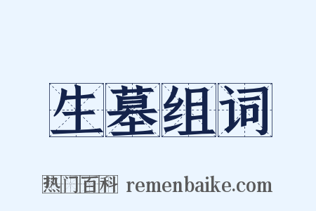 生墓组词是什么意思的图片